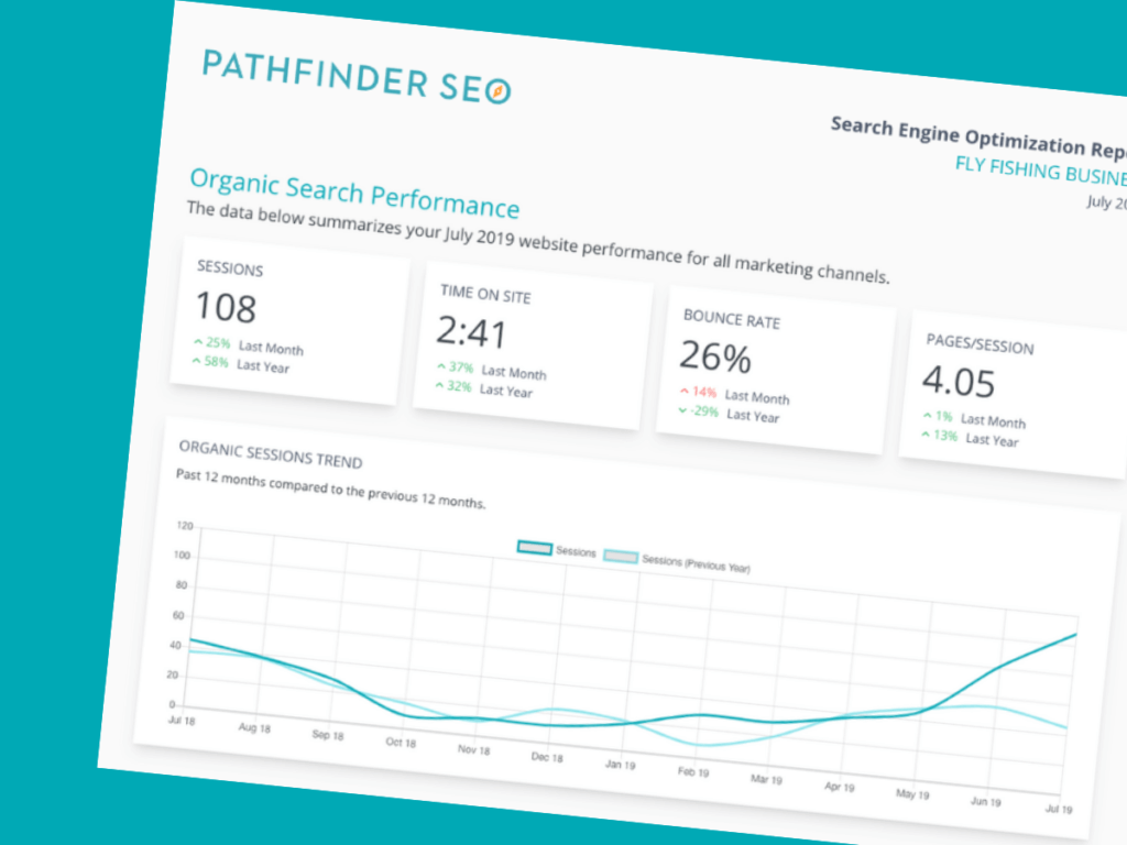 send a monthly seo report